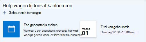 Voorbeeld van het webonderdeel Gebeurtenis.