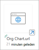 Schermopname van een nieuwe URL in een moderne SharePoint-documentbibliotheek.
