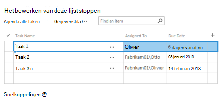 gegevensbladweergave