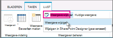 Een weergave wijzigen