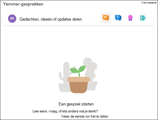 Voorbeeld van het webonderdeel Gesprekken.