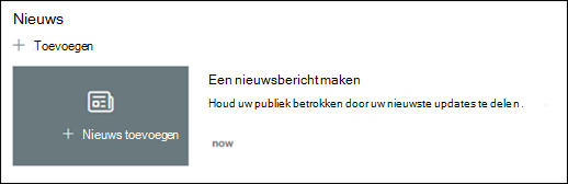 Voorbeeld van het webonderdeel Nieuws.