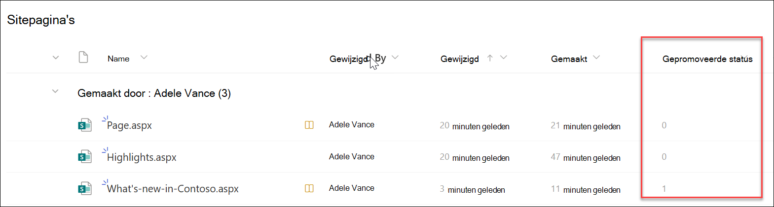 schermafbeelding van gepromoveerde staatsnummers