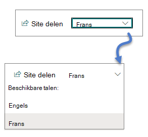 Vervolgkeuzelijst Taal