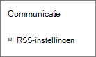 Instellingen lijstcommunicatie (RSS)