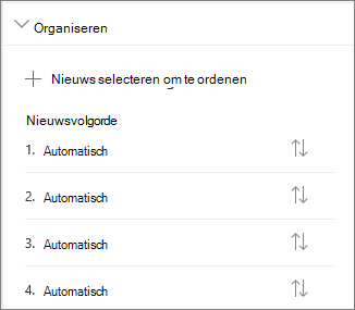 Nieuwssectie organiseren