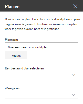 Werkset voor Planner-webonderdelen