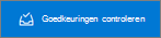 Knop Goedkeuringen controleren
