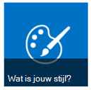Wat is de stijlknop van Aan de slag tegels