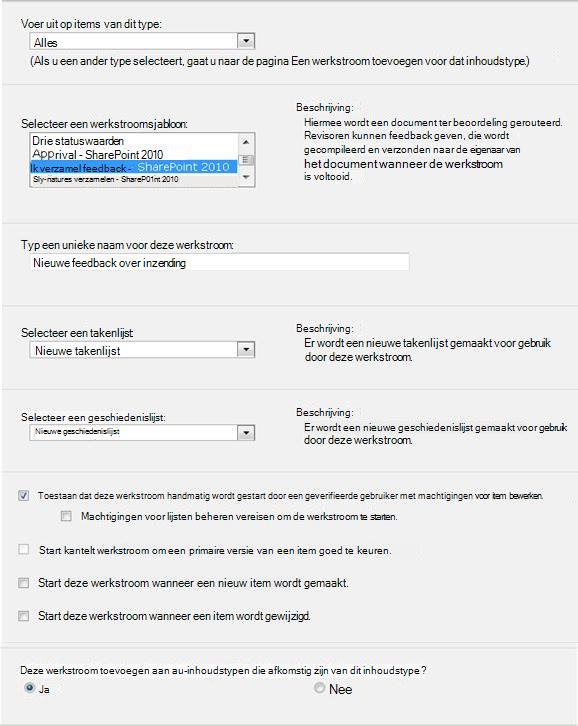 Eerste pagina van het startformulier