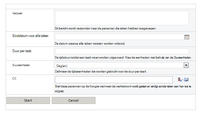 Afbeelding van werkstroomscherm
