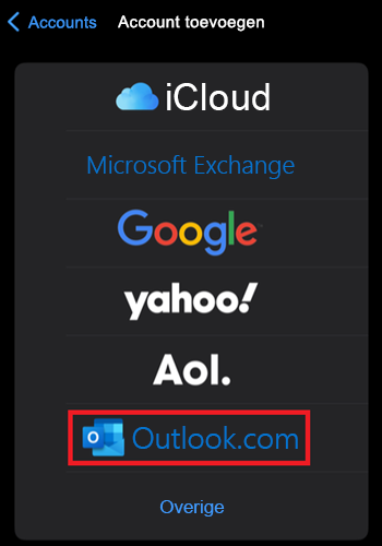 Apple Mail: Outlook.com toevoegen aan iPhone