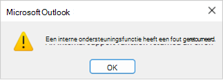 Voorbeeldfout uitwisseling contactgroep
