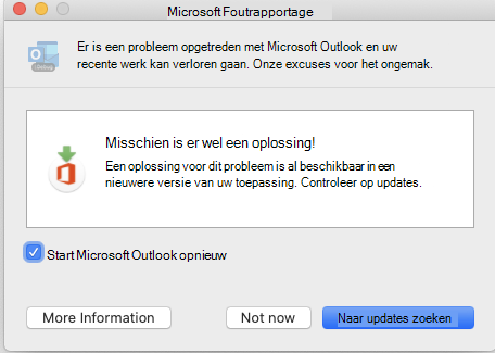 Venster Microsoft-foutenrapport.