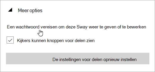 Schermafbeelding van menu Meer opties