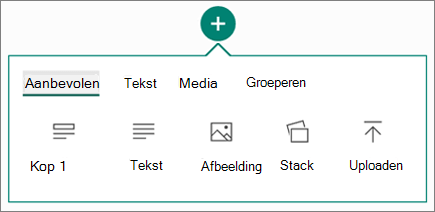 Schermafbeelding van de optie Inhoud invoegen.