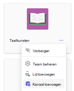 kanaal toevoegen