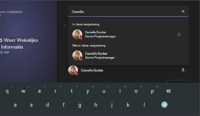 Teams-ruimte op Android-scherm