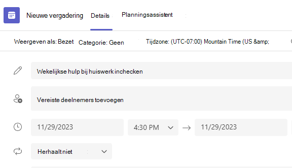 nieuwe vergadering