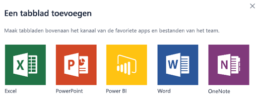 Tabbladen toevoegen