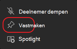 Teams-Knop stream vastmaken omcirkeld