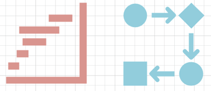 Voorbeelden van pictogrammen die beschikbaar zijn in Visio.