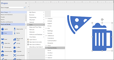 Diagram met twee pictogrammen