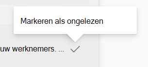 Een bericht markeren als ongelezen in het Postvak IN van Engage