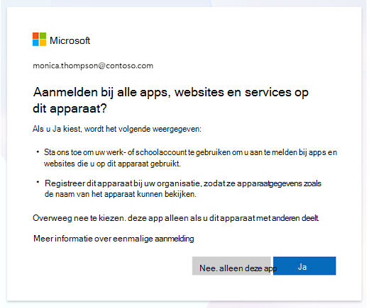 Prompt voor aanmelden bij apparaten