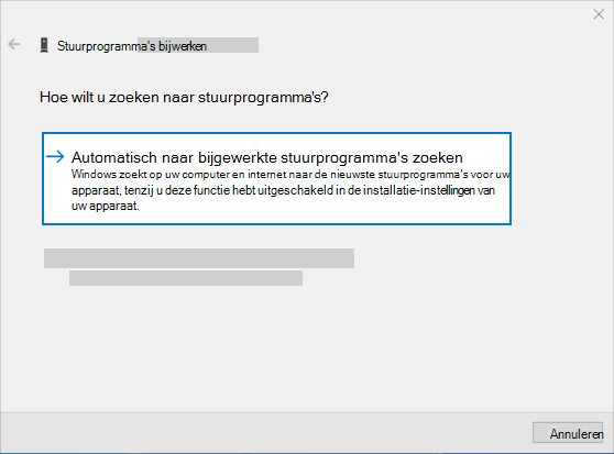 automatisch zoeken naar bijgewerkte stuurprogrammasoftware om het audiostuurprogramma bij te werken