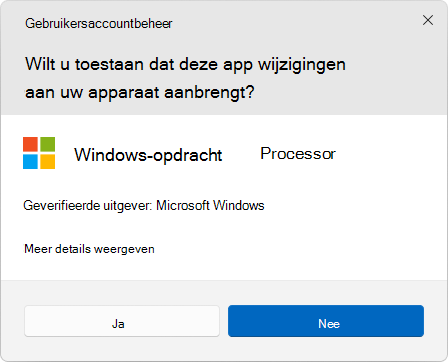 Screenshot of the UAC dialog box.