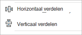 Schermopname van de opties voor horizon- en verticale uitlijning van Objecten uitlijnen.