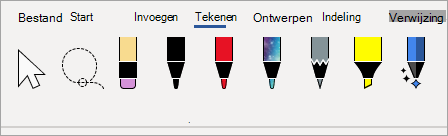 Microsoft 365 Tekenhulpprogramma pennen