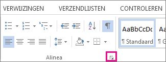 Startprogramma voor alineadialoogvenster