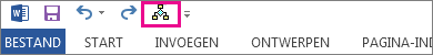 De knop Macro op de werkbalk Snelle toegang