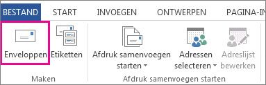 Enveloppen afdrukken