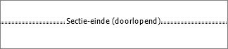 Zo ziet een sectie-einde eruit