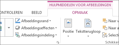 Tabblad Hulpmiddelen voor afbeeldingen