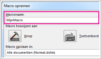 Het vak Macronaam