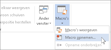 De opdracht Macro opnemen