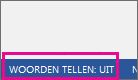 Woorden tellen uitgeschakeld
