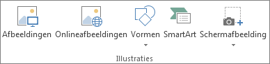 Groep Illustraties op het tabblad Invoegen in Excel