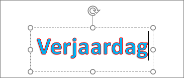 WordArt met tekstopvulling en omtrekkleur