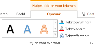 Groep WordArt-stijlen