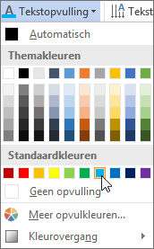 Een opvulkleur voor tekst kiezen