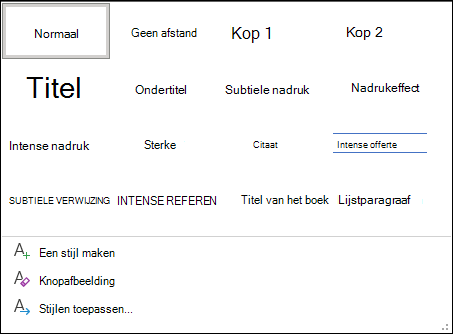 Stijlbibliotheek in Word