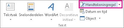 De opdracht Handtekeningregel op het tabblad Invoegen
