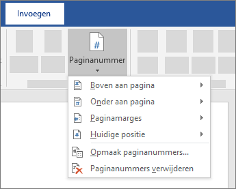 Paginanummer invoegen