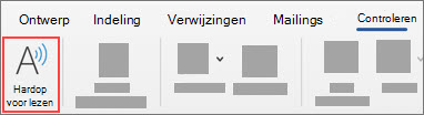 Hardop voorlezen selecteren