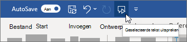 Pictogram Uitspreken selecteren